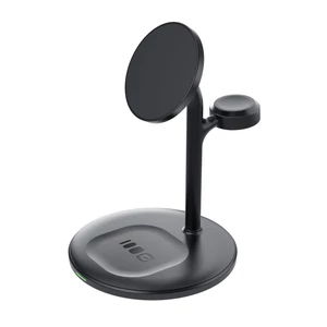 Greencell MagScape Inductive Charger Stand 3-in-1 MagSafe for iPhone, Apple Watch, AirPods and other wireless headphones black