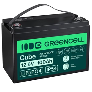 Green Cell CUBE LiFePO4 100Ah 12.8V 1280Wh lithium iron phosphate battery for UPS, RV, electric cleaning equipment, Boat