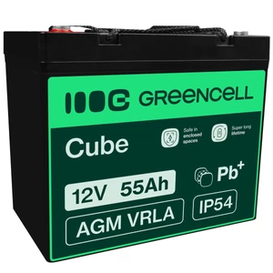 Green Cell AGM olovená batéria 12V 55Ah (bezúdržbová, pre člny a gumené člny)