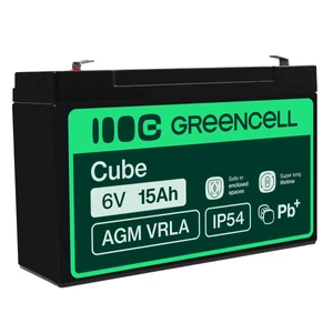 Battery AGM VRLA Green Cell 6V 6V 15Ahh