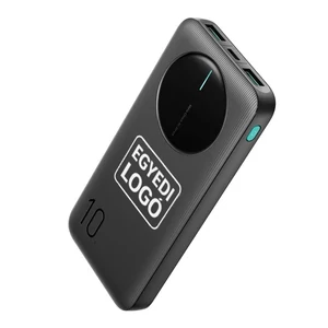 S JEDINEČNÝM LOGOM Joyroom Powerbank JR-PBF12 10000mAh 2,4A 2x USB-A 1x USB-C - čierna
