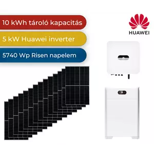 Napenergia Plusz Program - Smart Pro Plus szigetüzemű rendszer - 5kW Huawei, 10Kwh Huawei LUNA, 5740 Wp Risen