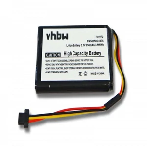 VHBW GPS csere akkumulátor a TomTom FM58350631376, VF6S, VF2, AHA11110005, VF6D készülékekhez - 950 mAh, 3,7 V