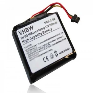 VHBW GPS Battery Replacement for TomTom 4CQ02, AHL03711018, VF1C - 1000mAh, 3.7V