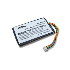 VHBW GPS Battery Replacement for Typhoon BT553759 - 1100mAh, 3.7V