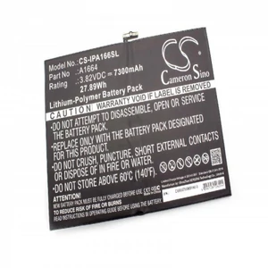 VHBW Tablet Battery Replacement for Apple A1664 - 7300 mAh 3.82 V Li-polymer