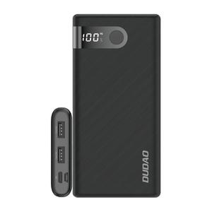 Dudao power bank 10000 mAh 2x USB / USB Type C / micro USB, 2 A, LED kijelzővel fekete (K9Pro-02)