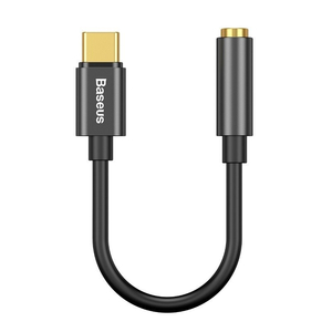 Baseus L54 audio adapter USB-C + mini jack 3,5 mm (fekete)