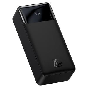 Baseus Bipow digitális kijelzős Power bank 30000mAh, 20W, 2x USB / USB Type C / micro USB,  Quick Charge, AFC FCP, fekete (PPDML-N01)