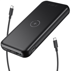 Choetech power bank 10000mAh, 18W, Quick Charge, Power Delivery, USB / USB Type C, wireless Qi charger, 10W, black (B650)
