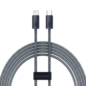 Baseus USB Type C - Lightning kábel iPhone-hoz, 2m, Power Delivery, 20W, szürke (CALD000116)