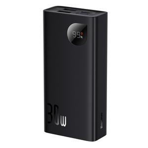 Baseus Adaman2 power bank digitális kijelzővel 10000mAh 30W 2 x USB / 1x USB Type C Power Delivery gyorstöltés SCP fekete (PPAD040001)