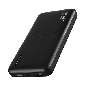 Powerbank Vipfan Ultra-Thin F04 10000mAh, 2x USB (black)