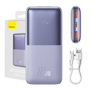  Baseus Bipow Pro Powerbank 10000mAh, 2xUSB, USB-C, 22.5W (purple)