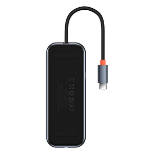 Baseus AcmeJoy Hub 4in1 sorozat USB-C 3xUSB 3.0 + USB-C PD (sötétszürke)