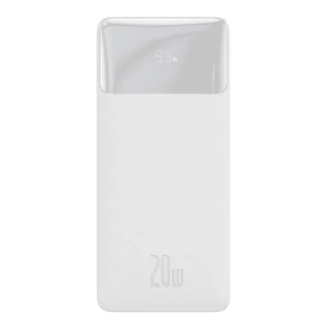 Baseus Bipow rýchlonabíjačka Power Bank 10000mAh 20W biela (zahraničná verzia) + USB-A - Micro USB 0.25m biely kábel (PPBD050301)