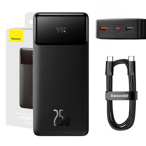 Baseus Bipow Powerbank, 20000mAh, 2x USB, USB-C, 25W (fekete)