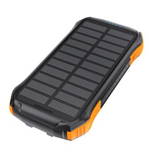 Choetech B658 napelemes power bank 2x USB 10000mAh (fekete-narancs)