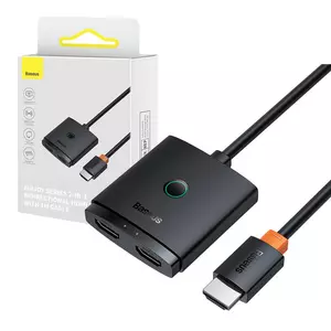 Baseus HDMI kapcsolható 1m kábellel Fekete
