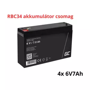APC RBC34 helyettesítő akkumulátor csomag (4x 6V 7Ah)