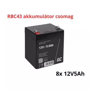 APC RBC43 helyettesítő akkumulátor csomag (8x 12V 5Ah)
