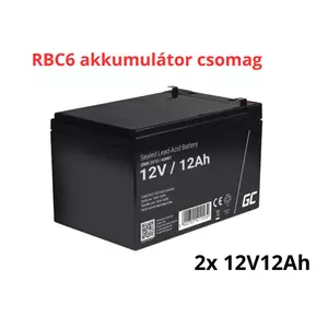 APC RBC6 helyettesítő akkumulátor csomag (2x 12V 12Ah)