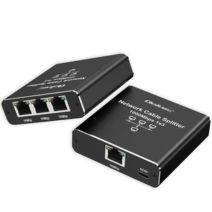 Qoltec Rozbočovač Ethernet mini SWITCH 1x3 RJ45 | 1000Mb/s | USB-C | Hliník