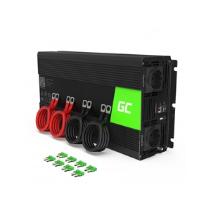Green Cell Autós Inverter 12V-ról 220V-ra feszültségátalakító (feszültség növelő) 2000W/4000W tiszta szinuszhullám