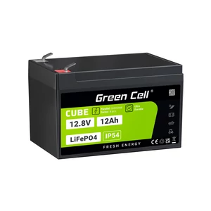 Green Cell CUBE LiFePO4 12Ah 12,8V 153.6Wh lítium-železofosfátová batéria pre UPS, Invalidný vozík, hračka, kolobežka