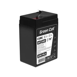 Green Cell CUBE AGM batéria IP54 6V 5Ah VRLA Gel hlboký cyklus, skúter, kosačka, loď, traktor