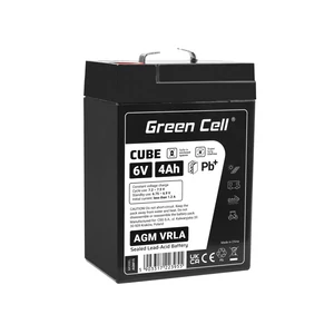 Green Cell CUBE AGM batéria IP54 6V 4Ah VRLA Gel hlboký cyklus, skúter, kosačka, loď, traktor