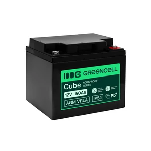 Greencell AGM VRLA 12V 50Ah Maintenance-Free Battery | UPS | Scales | Camper | 197×166×170 mm Greencell AGM VRLA 12V 50Ah Maintenance-Free Battery | UPS | Scales | Camper | 197×166×170 mm