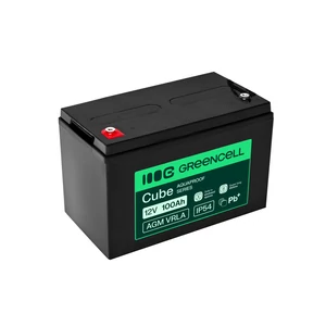 Greencell AGM VRLA 12V 100Ah maintenance-free battery for UPS, scales, camper (332x175x220mm) Greencell AGM VRLA 12V 100Ah maintenance-free battery for UPS, scales, camper (332x175x220mm)