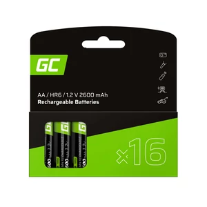 Green Cell akkumulátor újratölthető elem 16x AA HR6 2600mAh