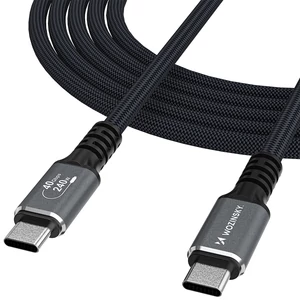 Wozinsky WPS-UY41S USB-C Thunderbolt 4 Kábel 240W 1m 4K - Čierny