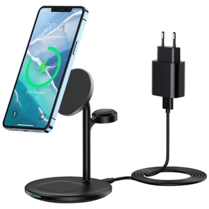 Choetech T585-F 3in1 Magnetic Wireless Charging Station for iPhone 12/13/14 Series, AirPods Pro and iwatch Charger Black