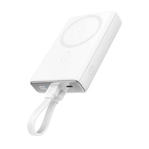 Joyroom Powerbank JR-PBM01 magnetic 10000mAh 20W with stand + Lightning cable - USB-C - white