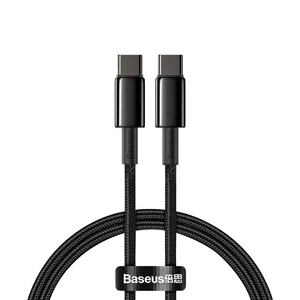 Baseus CATWJ-01 USB-C - USB-C PD QC kábel 100W 5A 1m - čierny