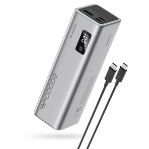 Cuktech Powerbank CUKP200XGLGR 100W 20000mAh 2 x USB-C 1 x USB-A - sivá