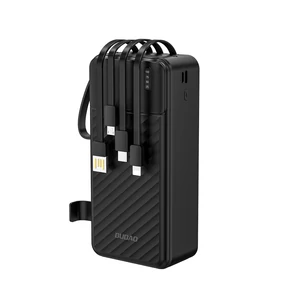 Dudao K11 Max 30000mAh Powerbank with Built-in Cables - Black