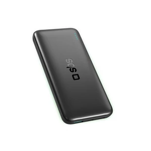 SBS Infinity Power Bank 10000mAh 10W LiFePo₄ USB-A USB-C - Fekete