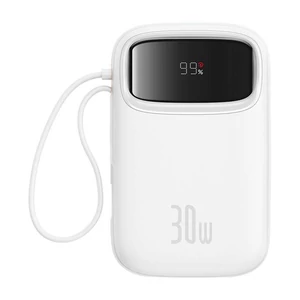 Baseus QPow 2 powerbanka, 10000mAh, 30W, 2xUSB-C (biela)