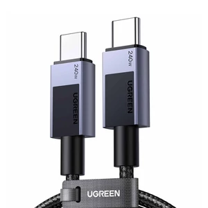 Ugreen L513 USB-C-USB-C kábel, Power Delivery (PD) 240W, 1m, 480Mbps (Strieborná)