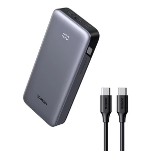 UGREEN PB532 Power Bank 20000mAh, USB 2x USB-C, 30W (gray)
