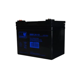 MPLPower AGM batéria VRLA MWP 12V 34Ah (197/131/170mm) Dlhá životnosť, M5