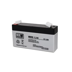 MPLPower AGM zselés akkumulátor VRLA 6V/1.3Ah (97x24x52mm)