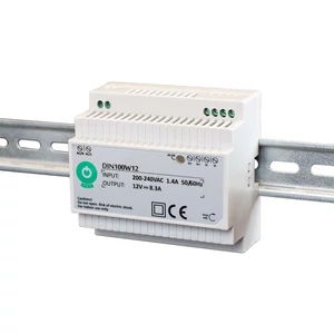 POS DIN100W12, DIN rail mount power supply 12V/8.3A, plastic housing, step type