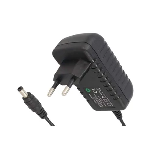 Napájací zdroj POS POSB24050A, impulzný 24V/0,5A/12W, horizontálny adaptér, AC:CEE7/16. Napätie DC: 2,1/5,5 (+)