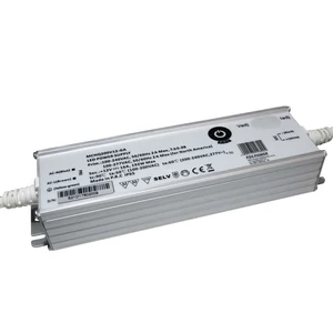 Napájací zdroj POS MCHQ200V12-GA, LED ovládač 12V/16A CV, kovové puzdro, PFC, univerzálny AC vstup (max. 305VAC), nastaviteľný Uo/Io