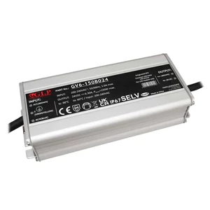 GLP GV6-150B024, napájací zdroj GLP 150W: 24V/6,3A, CV, kovové puzdro, obdĺžnikový